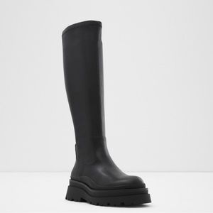 ALDO CASUAL BLACK LUG SOLE BOOTS